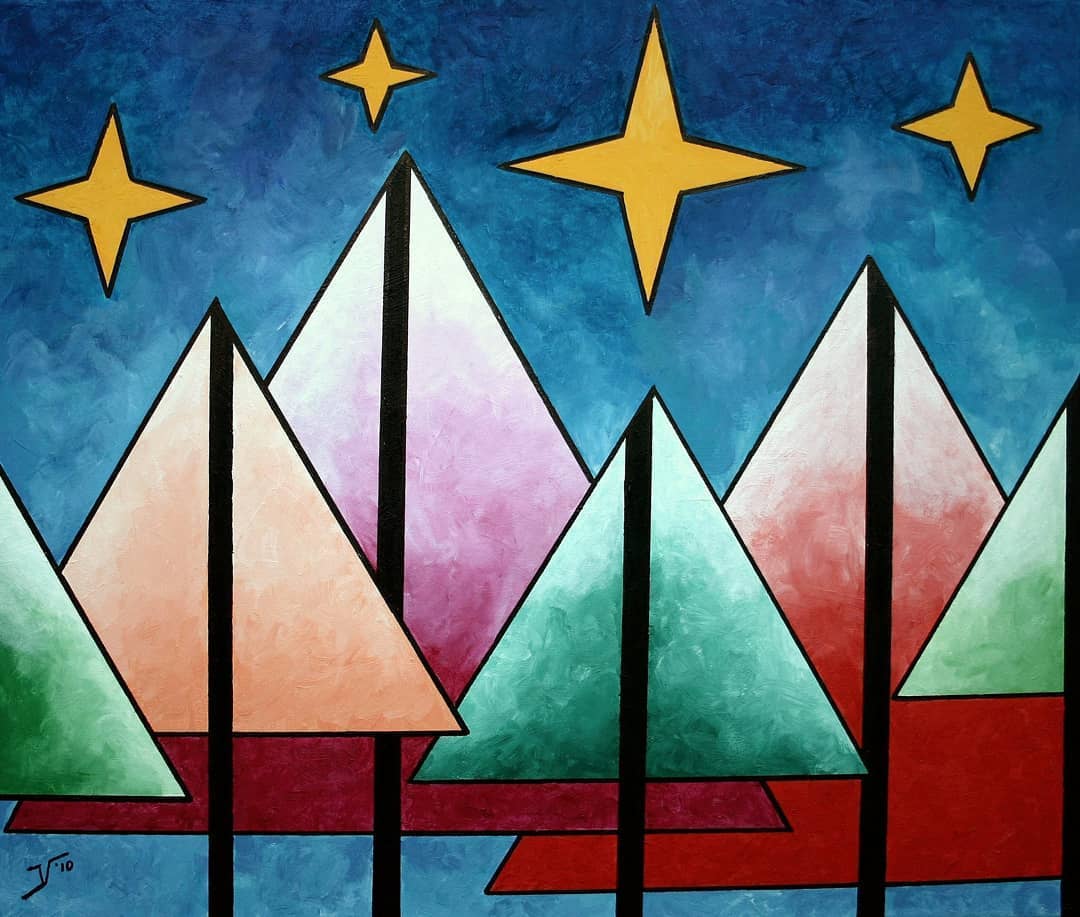 JP-40 Moderne kerstbomen onder de Sterren