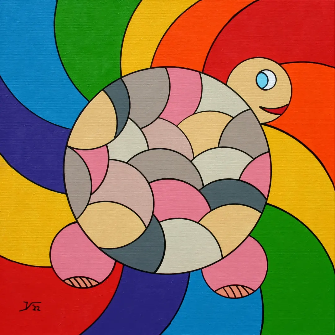nr. 42 Schildpad op de regenboog