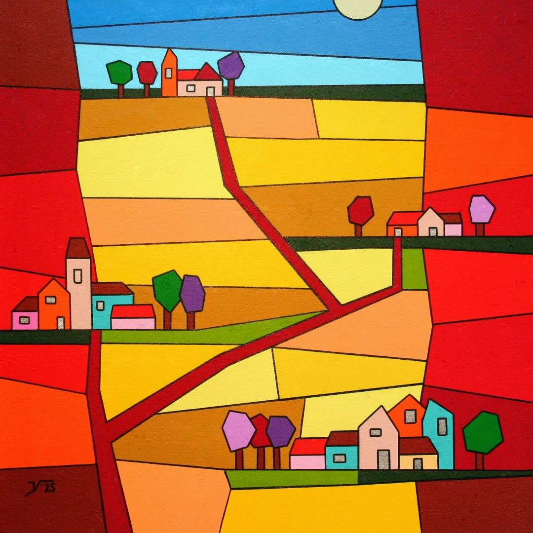 nr. 108 Boerenland in rood en goud
